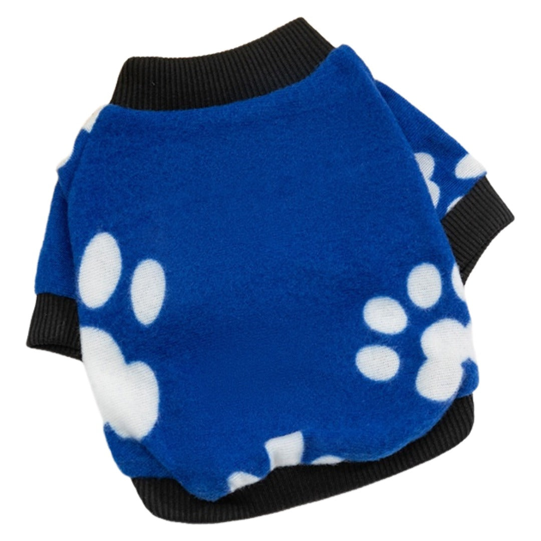 ペットウェア セーター フリース 犬用 猫用 ドッグウェア キャットウェア 袖あり プルオーバー あったか 暖かい 肉球 カジュアル おしゃれ かわいい お散歩 お出かけ 普段使い ペット服 犬の服 猫の服
