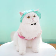 ペット用帽子 ハット 犬用 猫用 ぼうし あご紐付き 耳穴あり 被り物 日除け 暑さ対策 熱中症対策 夏バテ 日射病予防 ペット用品 イヌ用 ネコ用 カジュアル シンプル 可愛い