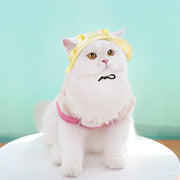 ペット用帽子 ハット 犬用 猫用 ぼうし あご紐付き 耳穴あり 被り物 日除け 暑さ対策 熱中症対策 夏バテ 日射病予防 ペット用品 イヌ用 ネコ用 カジュアル シンプル 可愛い
