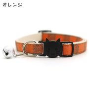 首輪 猫 ペット 鈴付き セーフティバックル ワンタッチバックル チョーカー チェック柄 かわいい おしゃれ 長さ調整可能 ワンタッチ お出かけ ペット用品