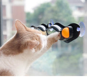 トラックボール トラックンロール ペット用 猫用 猫用品 おもちゃ ボール 窓 転がる コロコロ 吸盤式 猫用おもちゃ 運動不足対策 一人で遊べる ストレス解消