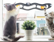 トラックボール トラックンロール ペット用 猫用 猫用品 おもちゃ ボール 窓 転がる コロコロ 吸盤式 猫用おもちゃ 運動不足対策 一人で遊べる ストレス解消