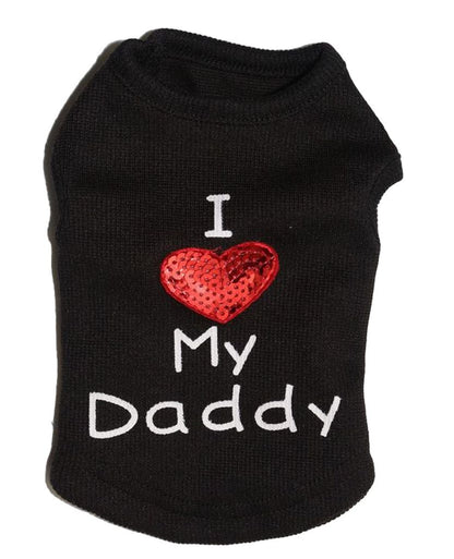 ペット用 犬用 洋服 ドッグウエア プルオーバー 袖なし ブラック【Daddy】 バリエーション画像
