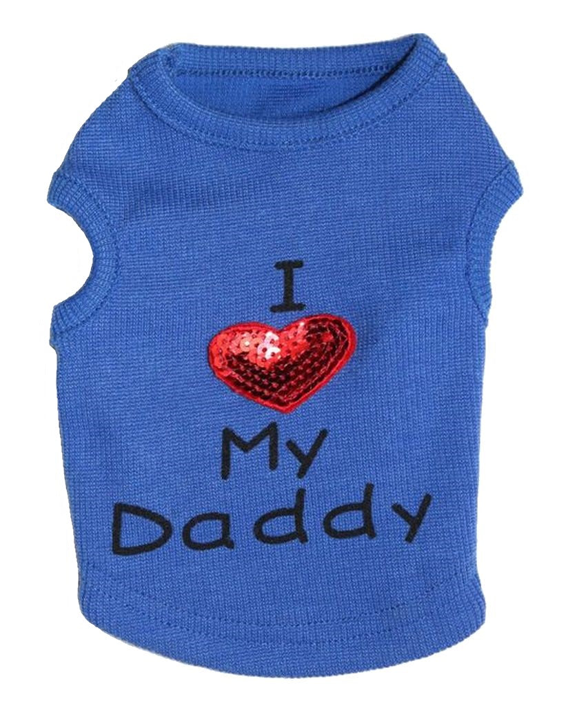 ペット用 犬用 洋服 ドッグウエア プルオーバー 袖なし ブルー【Daddy】 バリエーション画像