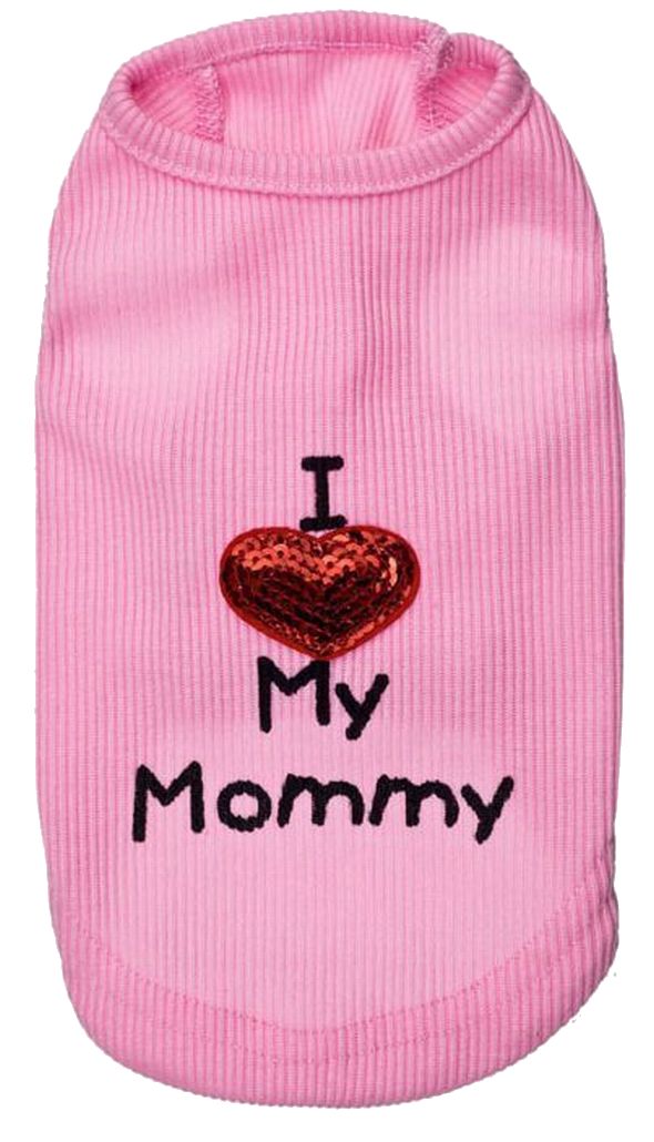 ペット用 犬用 洋服 ドッグウエア プルオーバー 袖なし ピンク【Mommy】 バリエーション画像