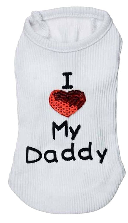 ペット用 犬用 洋服 ドッグウエア プルオーバー 袖なし ホワイト【Daddy】 バリエーション画像