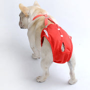 犬用サニタリーパンツ サスペンダー付き 犬服 月経 生理 介護 サニタリーショーツ マナーパンツ 生理パンツ 犬 ドッグ ペット用品 ペットウェア  レッド かわいい 赤