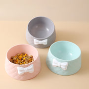 ペット用フードボウル ペット用食器 イヌ 小型犬 中型犬 ネコ 猫 ペットグッズ ペット用品 丸形 ラウンド 台形 深皿 リボン ピンク ブルー グレー シンプル かわいい キュート ガーリー ポップ カジュアル おしゃれ