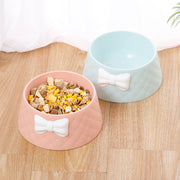 ペット用フードボウル ペット用食器 イヌ 小型犬 中型犬 ネコ 猫 ペットグッズ ペット用品 丸形 ラウンド 台形 深皿 リボン ピンク ブルー グレー シンプル かわいい キュート ガーリー ポップ カジュアル おしゃれ