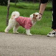 ペットウェア ドッグウエア シャツ 半袖 チェック柄 襟付き 犬服 犬の服 猫服 前開き スナップボタン ギンガムチェック かわいい キュート おしゃれ カジュアル ネコちゃん ワンちゃん イヌ ネコ キャット ドッグ 春 秋 夏 犬用 小型犬 中型犬 ペット用品 お散歩 外遊び 公園 普段着 お出かけ 汚れ対策 ペットグッズ ワンちゃん S M L XL 2XL ブラウン 茶 レッド 赤 ブラック 黒 イエロー ブルー