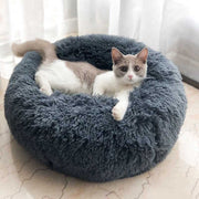 ペットベッド ドーナツ型 ラウンドベッド フェイクファー カドラー ペット用 犬用 猫用 冬 XS S 寝床 寝具 クッション ソファー ふかふか ふわふわ あったかい 防寒 暖かい 無地 シンプル 厚め 小型犬 いぬ イヌ ねこ ネコ ペット用品 犬用品 猫用品