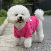 ペットウェア ドッグウェア カットソー 犬用 猫用 小型犬 子犬 パピー 袖あり ロゴ 英字 キスマーク お散歩 お出かけ おしゃれ かわいい