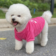 ペットウェア ドッグウェア カットソー 犬用 猫用 小型犬 子犬 パピー 袖あり ロゴ 英字 キスマーク お散歩 お出かけ おしゃれ かわいい