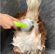 ペット用ブラシ ロングハンドルシャワーブラシ シャワーブラシ 犬 イヌ 猫 ネコ ペットグッズ お風呂 入浴ブラシ グルーミング お手入れ 抜け毛対策 バス用品