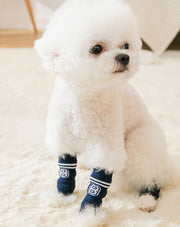 犬用靴下 犬用レッグウォーマー  4枚組 ニット ペット用品 柔らかい 履かせやすい 保護カバー  関節保護 傷保護 ソックス くつ下 防寒 暖かい 汚れ防止 可愛い 室内 室外 散歩 イヌ用 いぬ用 小型犬