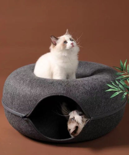 ペットベッド ドーナツベッド 猫 猫用 ベッド キャットトンネル 商品画像2