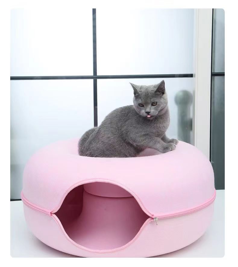 ペットベッド ドーナツベッド 猫 猫用 ベッド キャットトンネル 商品画像4