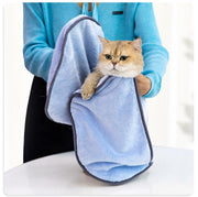 ペット用タオル 吸水タオル 35×77cm 犬用 猫用 ペットグッズ 吸水性 柔軟性 ループ付き シンプル 体拭き シャンプー後 お風呂上がり ペット用品 ケア用品