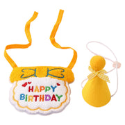 ペット 誕生日 スタイ セット  ペットスタイ 2点セット 帽子 よだれかけ バースデー リボン 犬 猫 フォト お祝い パーティー イベント ペット用品 写真 記念 撮影 ペットグッズ ギフト