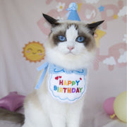 ペット 誕生日 スタイ セット  ペットスタイ 2点セット 帽子 よだれかけ バースデー リボン 犬 猫 フォト お祝い パーティー イベント ペット用品 写真 記念 撮影 ペットグッズ ギフト