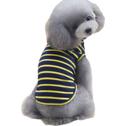 ペットウェア ドッグウェア 犬の服 猫の服 タンクトップ 袖なし ボーダー 英字ロゴ ペット用品 犬用 猫用 洋服 プルオーバー ワンポイント刺繍 散歩 外出 お出掛け 汚れ対策 カジュアル おしゃれ いぬ ねこ S M L XL 2XL