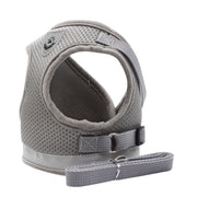 ハーネス リード 2点セット 犬用 猫用 小型犬 中型犬 ペット用品 メッシュ 反射材付き 光る 無地 夜間 胴輪 シンプル ワンポイント 赤 青 グレー レッド ブルー