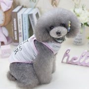 ドッグウェア 犬服 タンクトップ ベスト ペット 犬 猫 洋服 ノースリーブ 天使の羽根 ロゴ ボーダー おしゃれ 可愛い 春夏