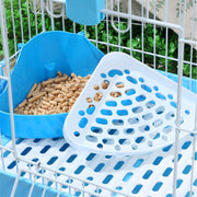 ウサギ用トイレ 小動物トイレ ペット用品 三角 扇形 コーナー取付 すのこ付き コーナートイレ ケージ固定 ラビット うさぎ 兎 チンチラ デグー フェレット おしゃれ かわいい ペットグッズ
