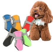 犬用靴 ドッグシューズ ペットシューズ ブーツ 靴下 犬の靴 犬靴 ペット用品 小型犬 面ファスナー仕様 肉球保護 滑り止め アスファルト熱対策 メッシュ 通気性 夏 屋外 お散歩 お出かけ おしゃれ かわいい