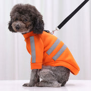 ドッグウェア ペットウェア Dカン ペット用品 ペット服 犬の服 犬服 猫服 洋服 トレーナー 犬 イヌ 猫 ネコ ライン入り ボーダー 重ね着風 ハイネック 袖あり 反射テープ付き 夜間 お散歩 お出かけ カジュアル お洒落 可愛い
