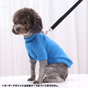 ドッグウェア ペットウェア Dカン ペット用品 ペット服 犬の服 犬服 猫服 洋服 トレーナー 犬 イヌ 猫 ネコ ライン入り ボーダー 重ね着風 ハイネック 袖あり 反射テープ付き 夜間 お散歩 お出かけ カジュアル お洒落 可愛い