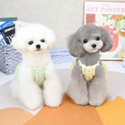 ドッグウェア ペットウェア キャミソール型 小型犬 犬服 いぬ用 バルーン チェック 花  フラワー かわいい お出掛け お散歩 袖なし
