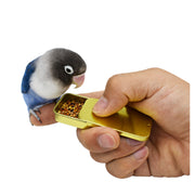 鳥用フードボックス フードケース バードフィーダー 給餌器 小動物 しつけ ごはん箱 挿し餌 スライド式 おやつ入れ 餌入れ エサ箱 小鳥 携帯用 トレーニング 持ち運び コンパクト 収納 保存容器 穀類 虫 シード ペット用品 金属