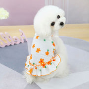 ドッグウェア ワンピース 犬服 洋服 ペットウェア ペット用品 犬用 猫用 小型犬 可愛い 花 フラワー キャミソール 袖なし フリル ガーリー おしゃれ ペットグッズ いぬ イヌ 夏