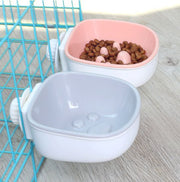 フードボウル ウォーターボウル ペット用食器 犬 猫 早食い防止 給餌 給水 食器 凹凸 デコボコ ケージ取付け スクエア ドッグ用品 キャット用品 肉球