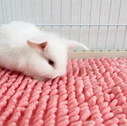 ペット用マット 2枚組 2枚セット 犬 猫 小動物 おしっこマット 吸水 40cm 60cm うさぎ ウサギ モルモット チンチラ 洗濯可能 洗い替え ケージ内 ペットベッド スリーピングマット クッション 布団 ふわふわモコモコ 柔らかい 滑り止め