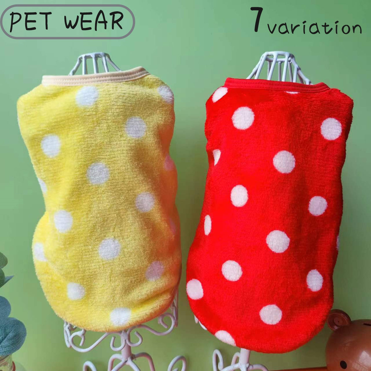 ペットウェア ドッグウェア タンクトップ 犬服 猫服 水玉 ドット 袖なし ノースリーブ 防寒 お散歩 お出かけ かわいい おしゃれ いぬ ねこ イヌ ネコ ペット用品