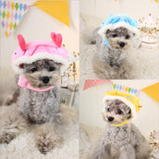 ペット用品 コスプレ帽子 ドッグ アニマル 裾ゴム もこもこ ピンク イエロー ブルー ウサギ ヒヨコ ドッグ 犬 耳付き お散歩 お出かけ かわいい 変身 小型犬 中型犬 犬 イヌ キャット 猫 ペットグッズ 小 大