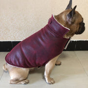 ドッグウェア 犬服 ノースリーブジャケット レザー調 厚手 裏ボア 裏起毛 ペット 小型犬 中型犬 大型犬 猫 洋服 防寒 秋冬 バイカー風 かっこいい
