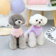 ペットウェア ベスト フリース 犬服 猫服 洋服 ドッグウェア キャットウェア 袖なし プルオーバー 暖かい あったか シンプル ロゴ ヒマワリ カジュアル 可愛い お散歩 お出かけ 普段使い 秋冬 ペット服 犬の服 猫の服