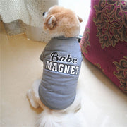 ペット用 犬 ドッグウェア 犬用 洋服 プルオーバー 半袖 タンクトップ 犬用ウェア かっこいい おしゃれ 犬の洋服 プリント 英字 英語 ロゴ グレー 犬用洋服 お出かけ カジュアル