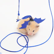 ハムスター用ハーネスリード ペット用品 小動物 ハーネス リード ロープ 羽 悪魔 デビル かわいい おしゃれ 牽引紐 ハムスター コスプレ ハロウィン イベント 撮影 写真