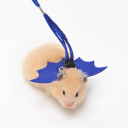 ハムスター用ハーネスリード ペット用品 小動物 ハーネス リード ロープ 羽 悪魔 デビル かわいい おしゃれ 牽引紐 ハムスター コスプレ ハロウィン イベント 撮影 写真
