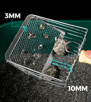 猫用トイレスコップ 猫砂スコップ 猫砂シャベル サンドスコップ 砂取りスコップ ネコ ねこ キャット 木製 金属製 トイレ掃除 メッシュ 3mm 10mm 1cm幅 ダブル構造 細かい 網目 ペット用品 便利 衛生的 シンプル