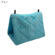 小鳥用ハンモック 小鳥用ハウス 小鳥用ベッド インコ 文鳥 オウム 小動物用 ペット用品 ペットグッズ 三角形 トライアングル ふかふか ふわふわ 防寒 暖かい 無地 ピンク グレー イエロー かわいい キュート 秋 冬