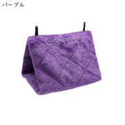 小鳥用ハンモック 小鳥用ハウス 小鳥用ベッド インコ 文鳥 オウム 小動物用 ペット用品 ペットグッズ 三角形 トライアングル ふかふか ふわふわ 防寒 暖かい 無地 ピンク グレー イエロー かわいい キュート 秋 冬