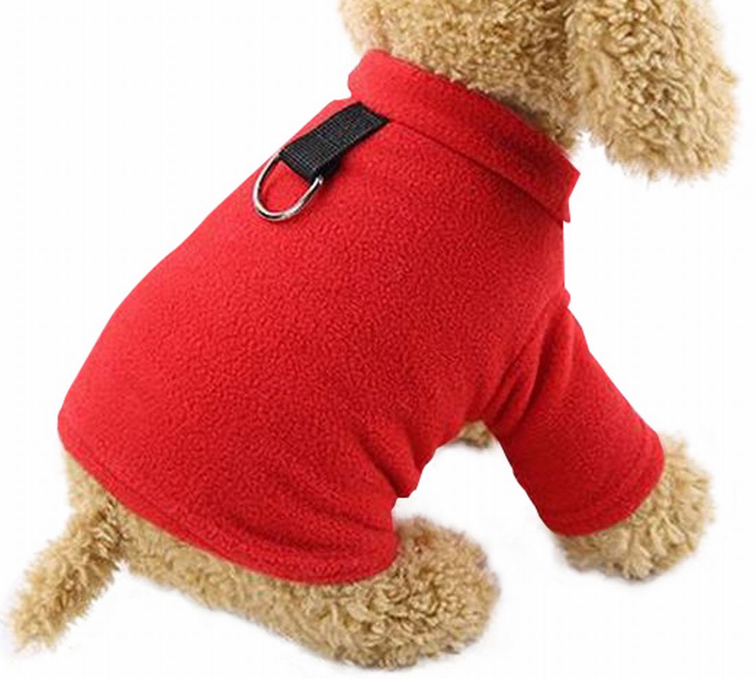 ペット用 犬の服 フリース 洋服 Ｄカンつき 無地 カジュアルデザイン ペットウェア 超小型犬 小型犬 中型犬 大型犬 猫 ワンちゃん ネコちゃん シンプルデザイン