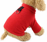 ペット用 犬の服 フリース 洋服 Ｄカンつき 無地 カジュアルデザイン ペットウェア 超小型犬 小型犬 中型犬 大型犬 猫 ワンちゃん ネコちゃん シンプルデザイン