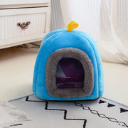 小動物用ハウス 小型ペット用 ドーム型 かぼちゃ 寝具 寝床 あったか ふかふか ハムスター かわいい 隠れ家 かくれんぼ インテリア インスタ映え ギフト プレゼント 映える グレー ブラウン ブルー ピンク