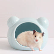小動物用ハウス ハムスターハウス 寝床 おうち ハウス 小屋 ハムスター 陶器 冷たい ペット用品 小動物用品 隠れ家 おしゃれ 丸型 かわいい 耳付き